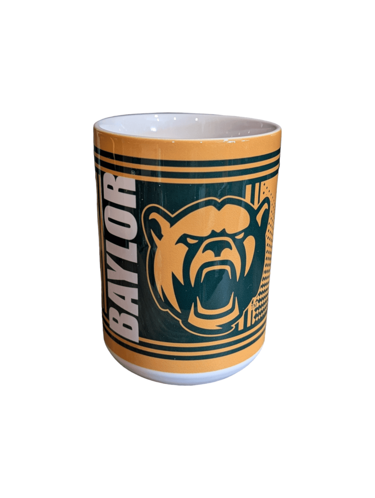 Baylor Bears Ceramic Coffee Cup - 15 oz Green and Gold Mug Barware - Available at Carrot Stick Sports