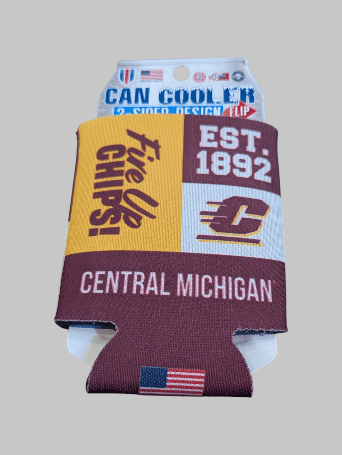 Central Michigan Chippewas Can Koozie Koozies - Available at Carrot Stick Sports