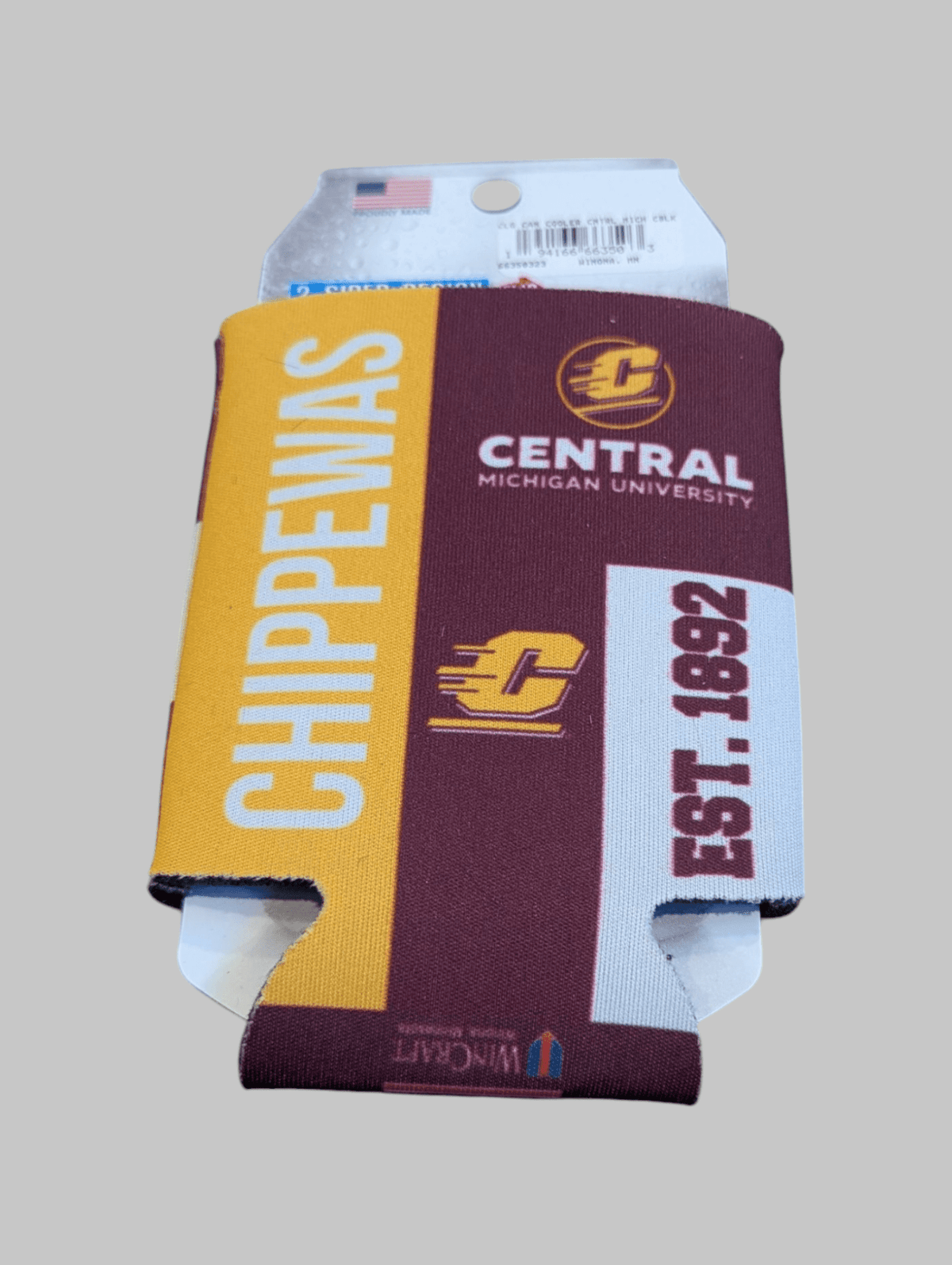 Central Michigan Chippewas Can Koozie Koozies - Available at Carrot Stick Sports