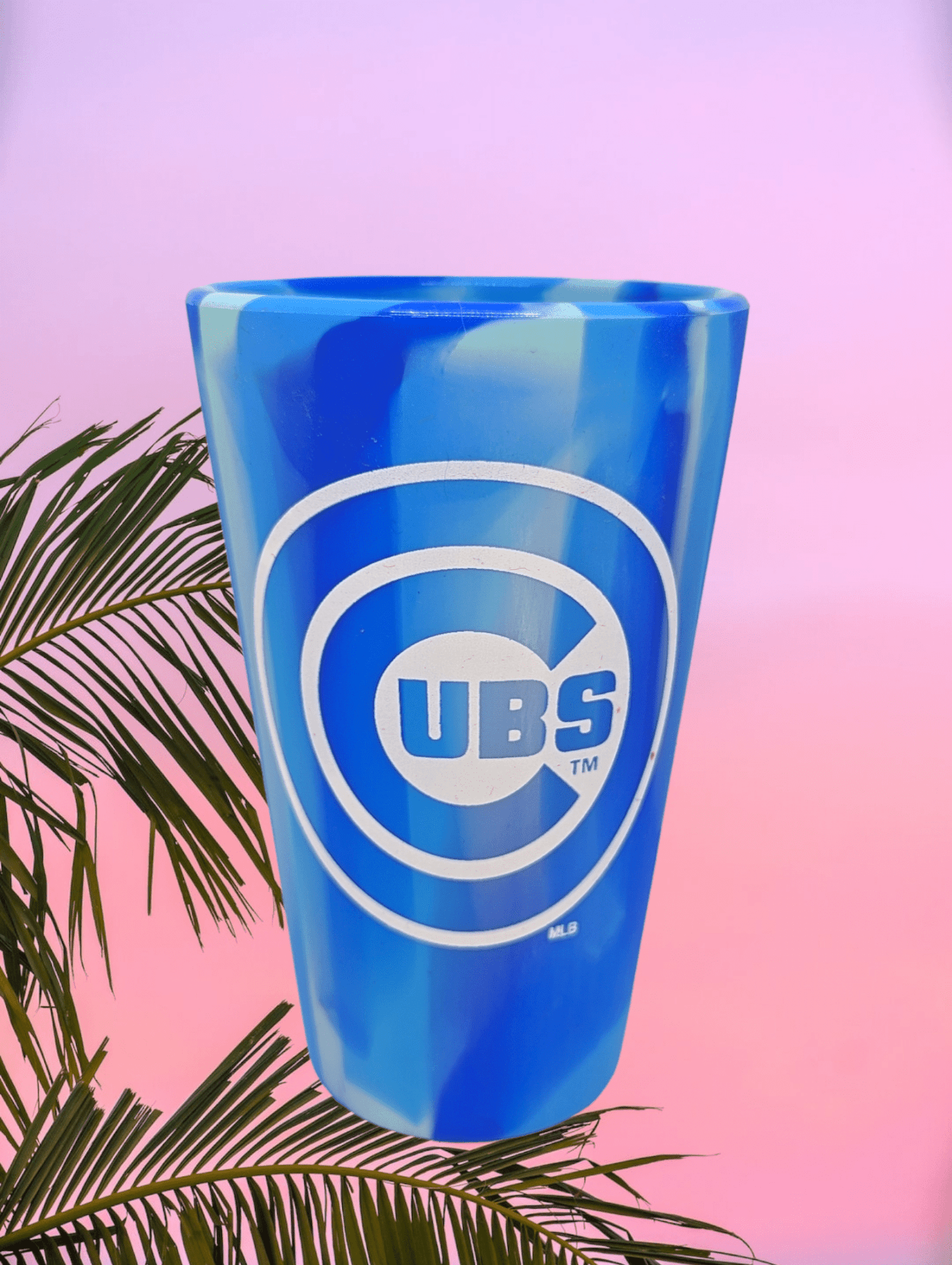 Chicago Cubs Logo Silicone Outdoor Pint Glass Beermug - Available at Carrot Stick Sports
