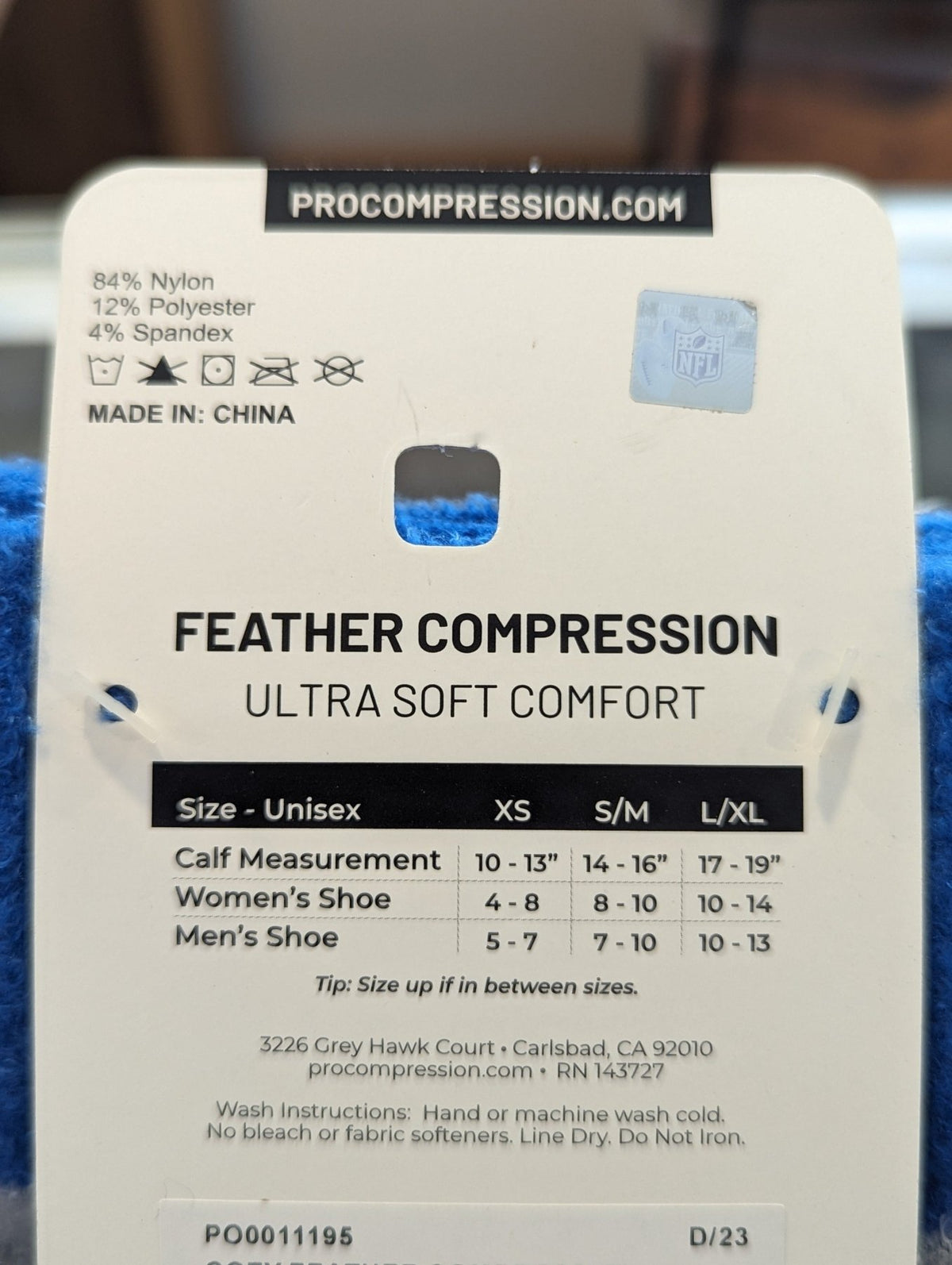 Cozy Feather Varsity Detroit Lions Compression Socks Socks - Available at Carrot Stick Sports