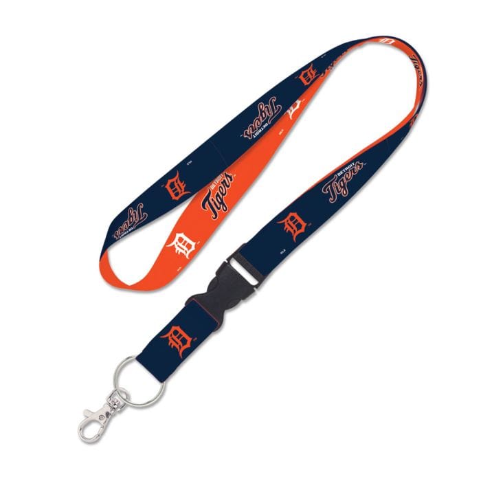 Detroit Tigers 1" Two - Tone Lanyard with clip Lanyard - Available at Carrot Stick Sports