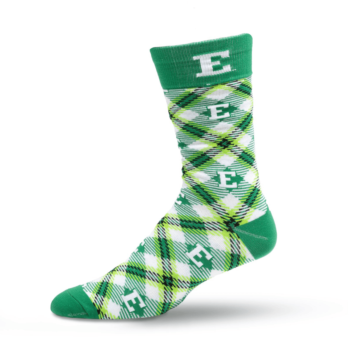 Eastern Michigan Tartan Socks Socks - Available at Carrot Stick Sports