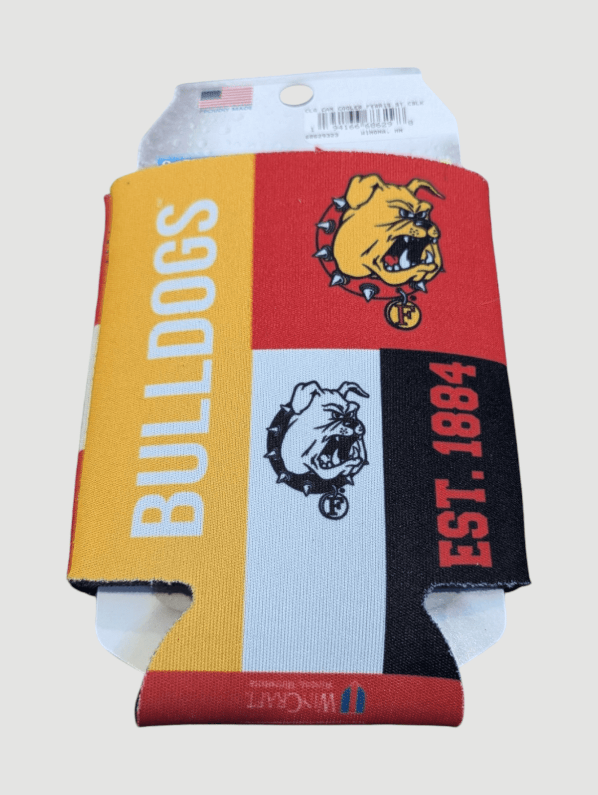 Ferris State Bulldogs Can Koozie Koozies - Available at Carrot Stick Sports