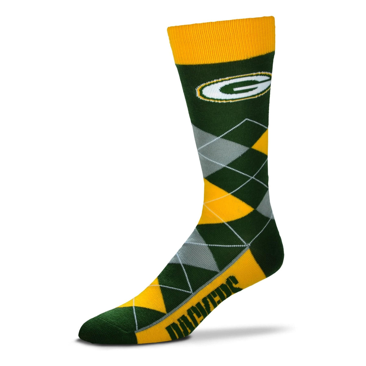 Green Bay Packers Argyle Crew Socks Socks - Available at Carrot Stick Sports