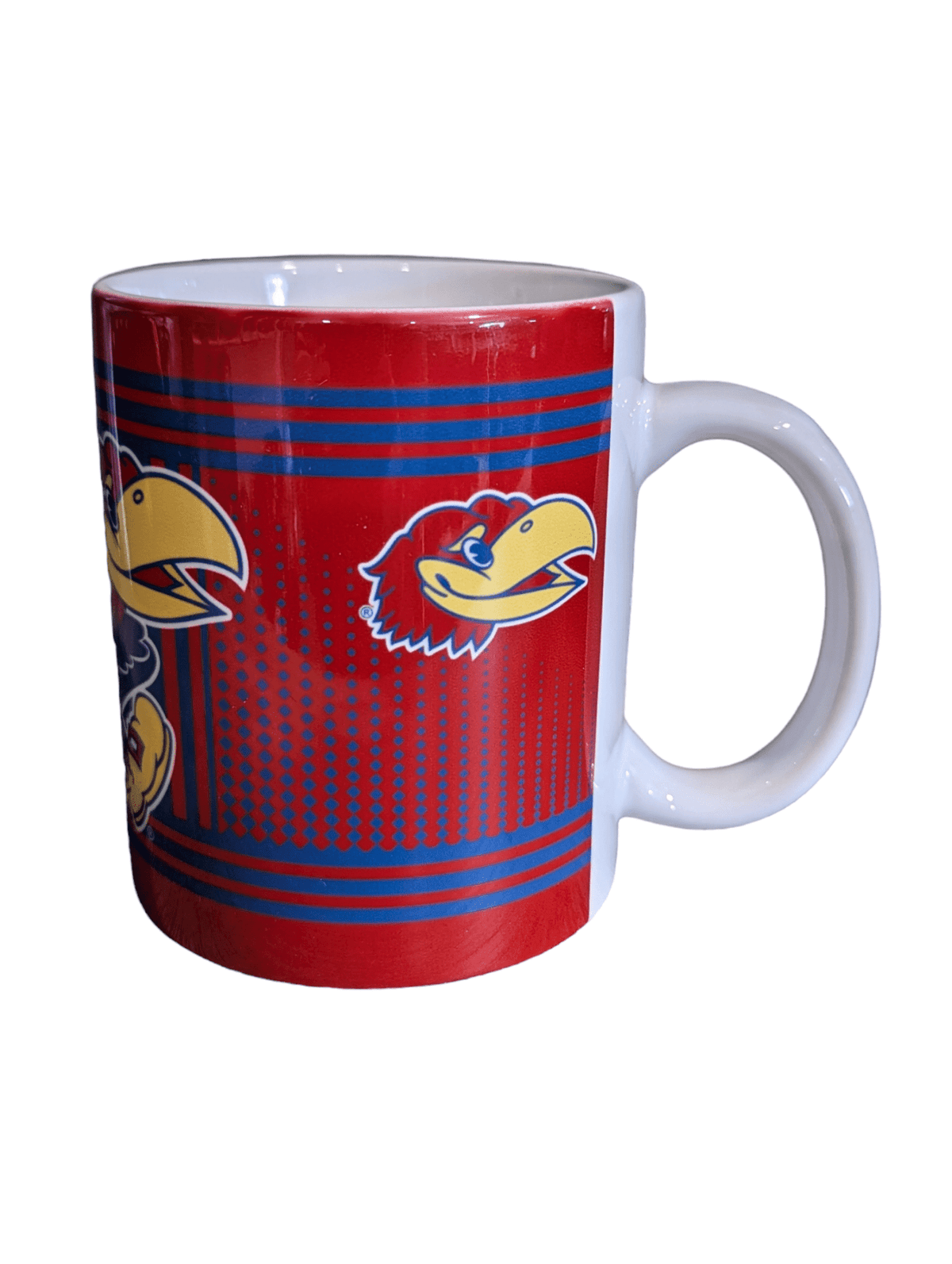 Kansas Jayhawks Logo Variety Coffee Mug, 11 oz Barware - Available at Carrot Stick Sports