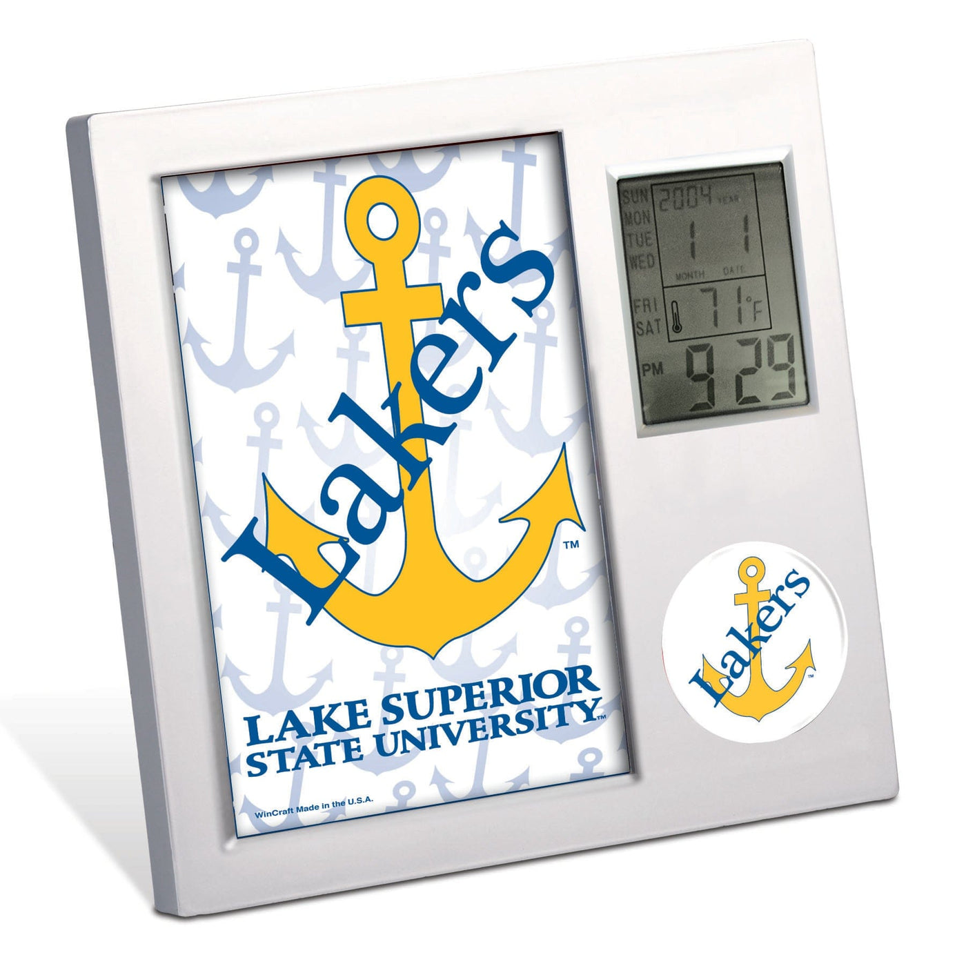 Lake Superior State Lakers Desk Clock Clock - Available at Carrot Stick Sports