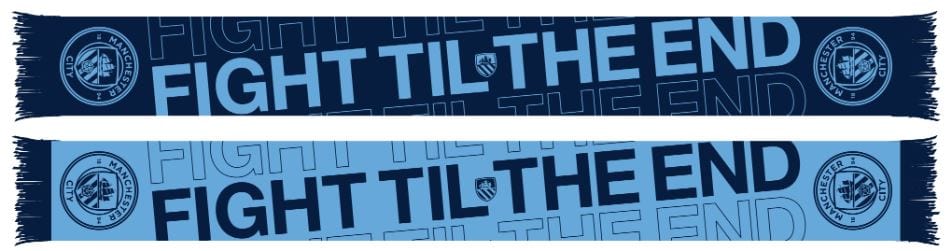 Manchester City Fight Two Tone Scarf Scarf - Available at Carrot Stick Sports