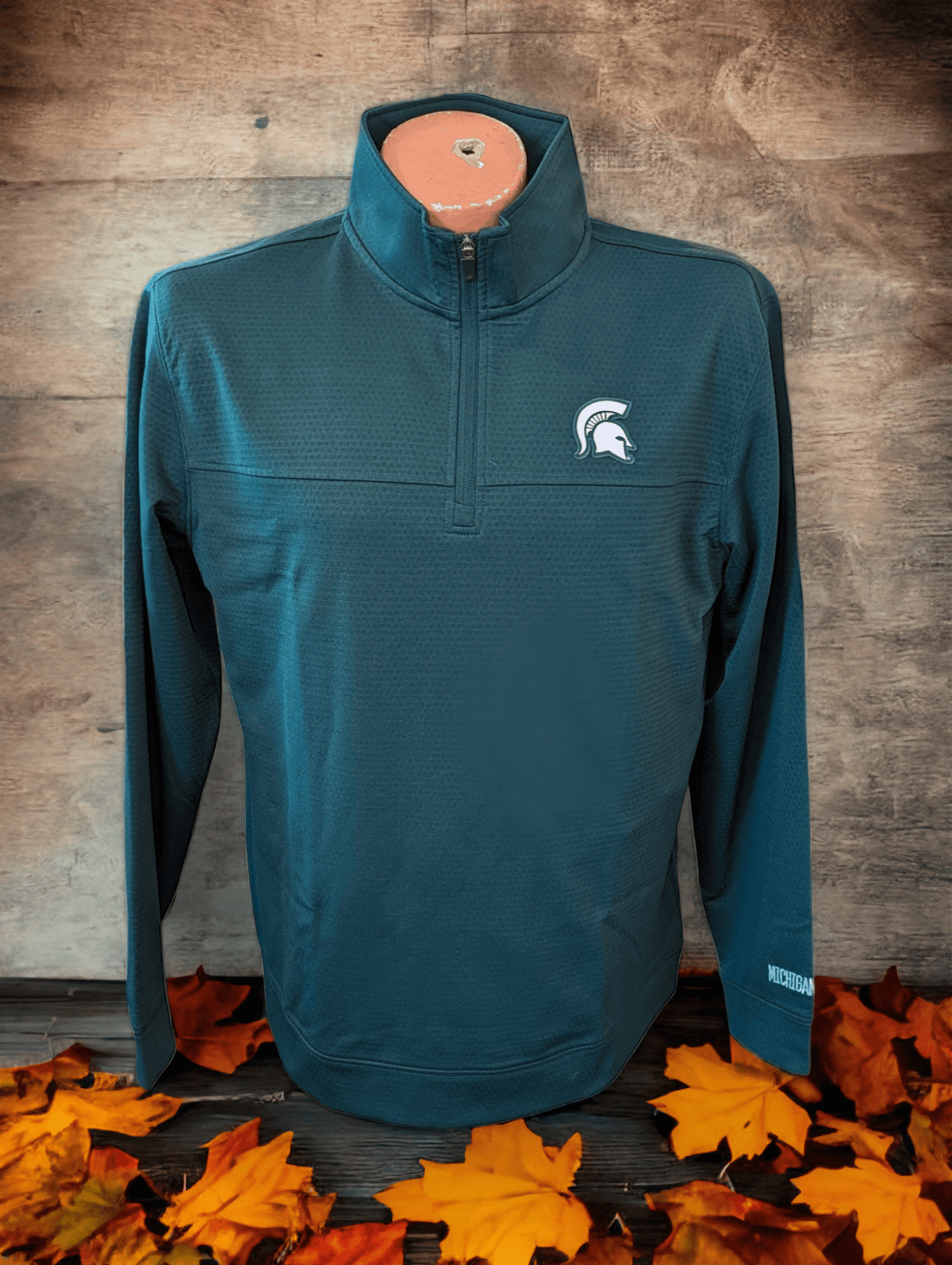 Michigan State 1/4 Zip Pullover Jacket Jacket - Available at Carrot Stick Sports