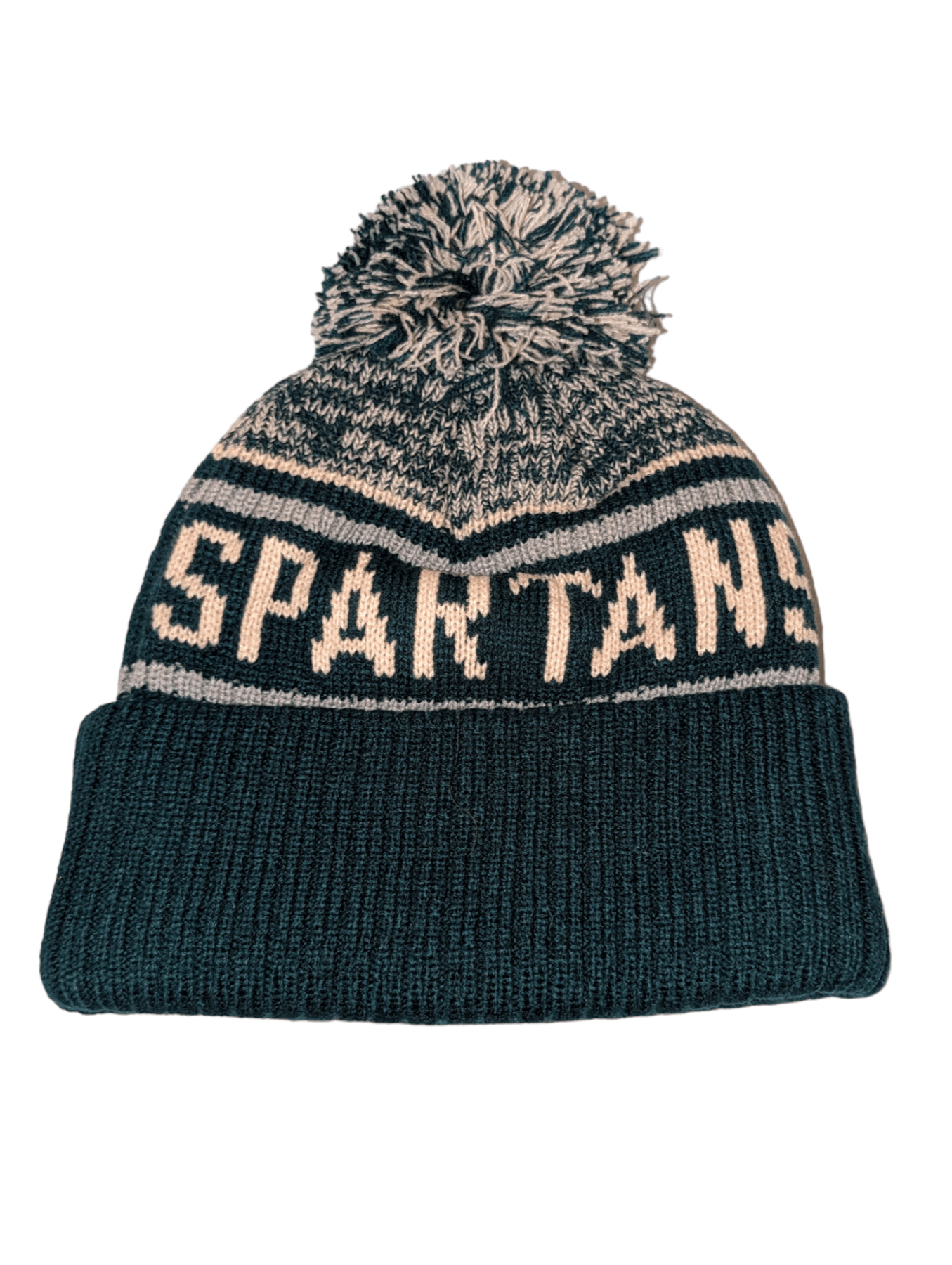Michigan State Spartans Retro Pom Knit Beanie Hat - Available at Carrot Stick Sports