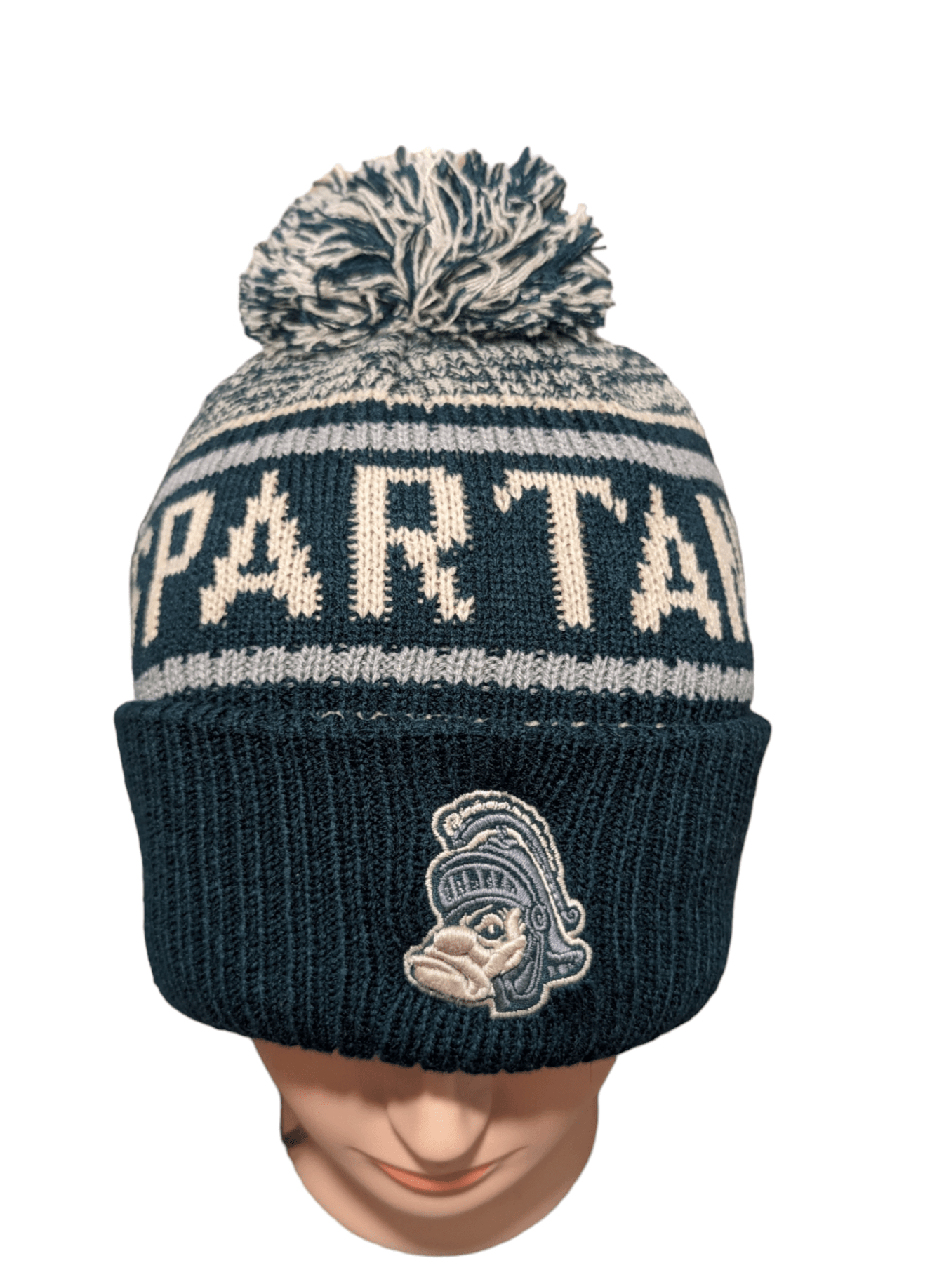 Michigan State Spartans Retro Pom Knit Beanie Hat - Available at Carrot Stick Sports