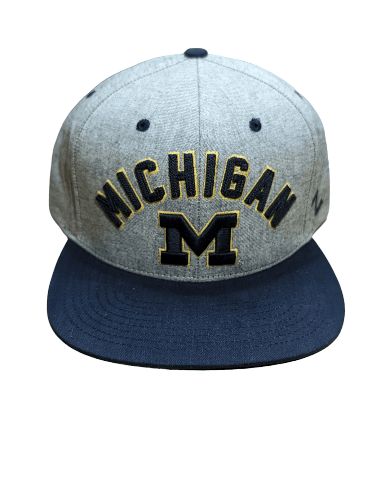Michigan Wolverines Highcut 32/5 Grey and Navy Cotton Hat Hat - Available at Carrot Stick Sports
