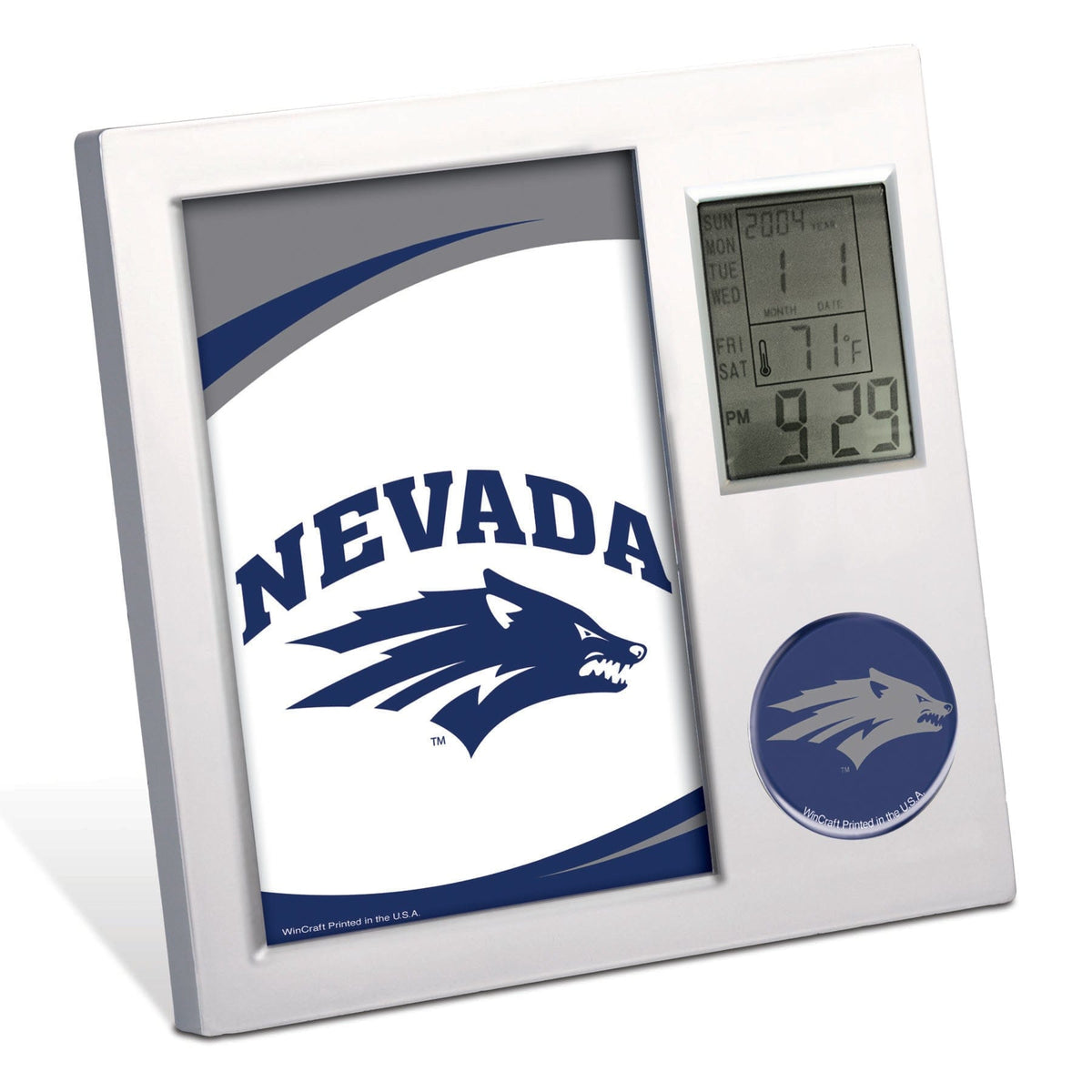 Nevada Wolfpack Desk Clock Clock - Available at Carrot Stick Sports