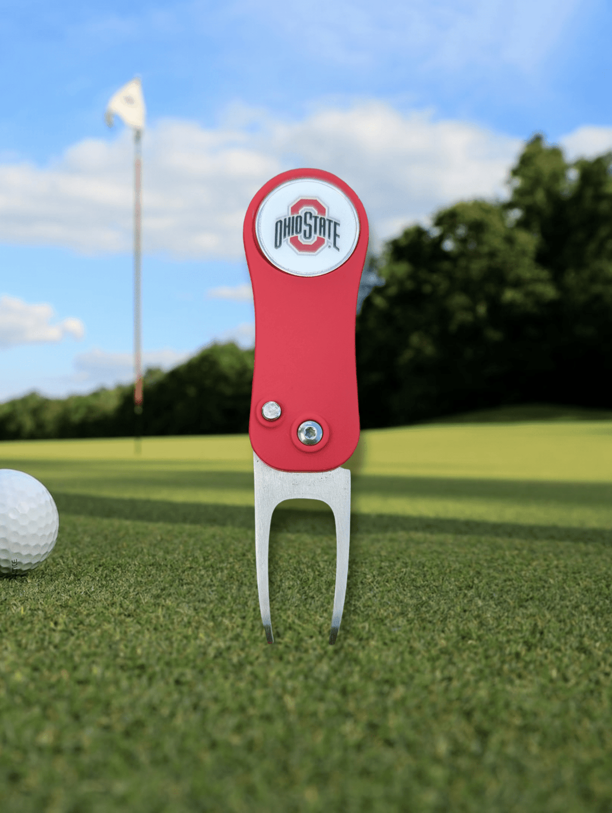 Ohio State Ball Mark Repair Tool Golf Gear - Available at Carrot Stick Sports