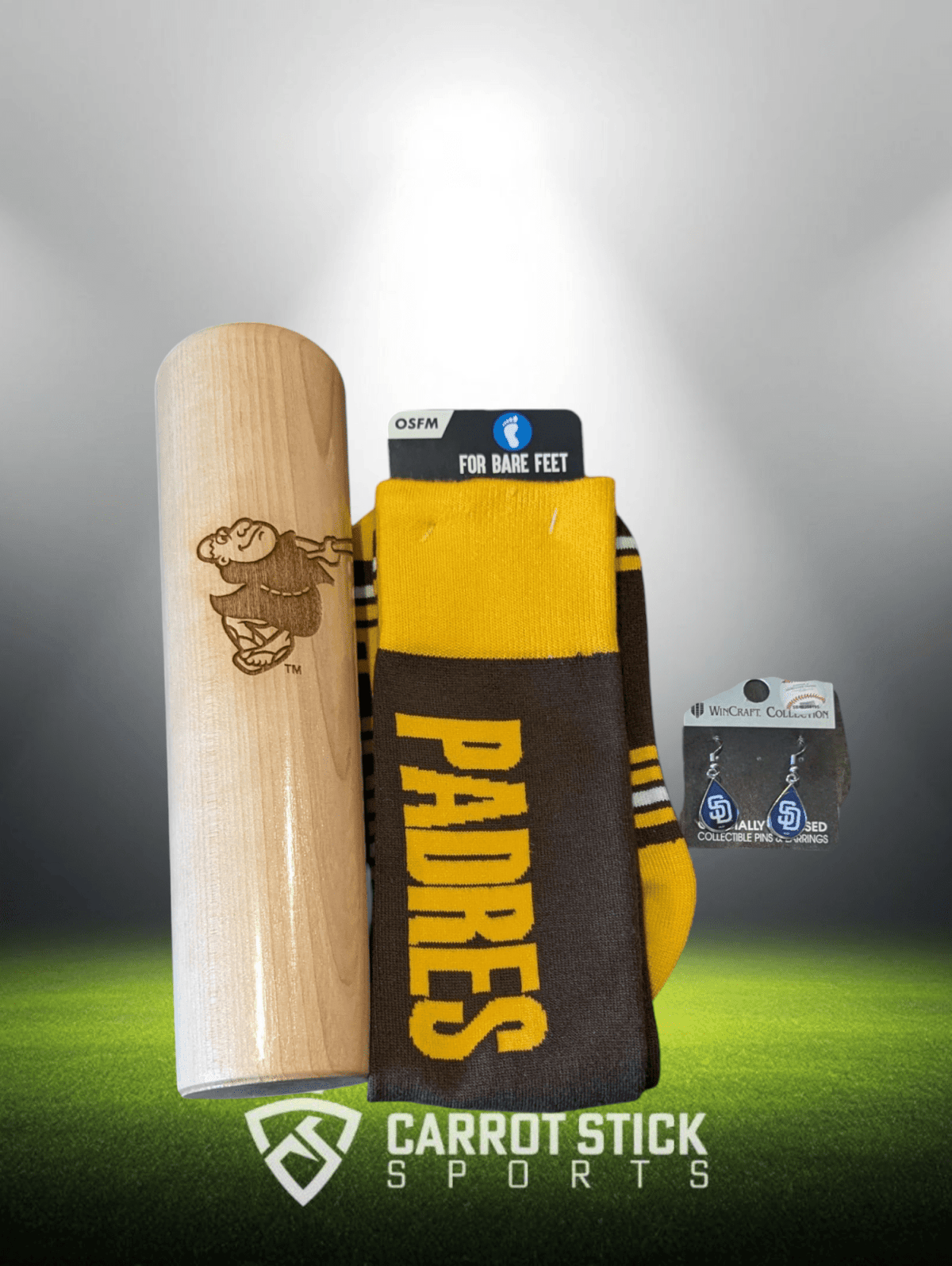 Padres Fan Essentials Pack Bundle - Available at Carrot Stick Sports