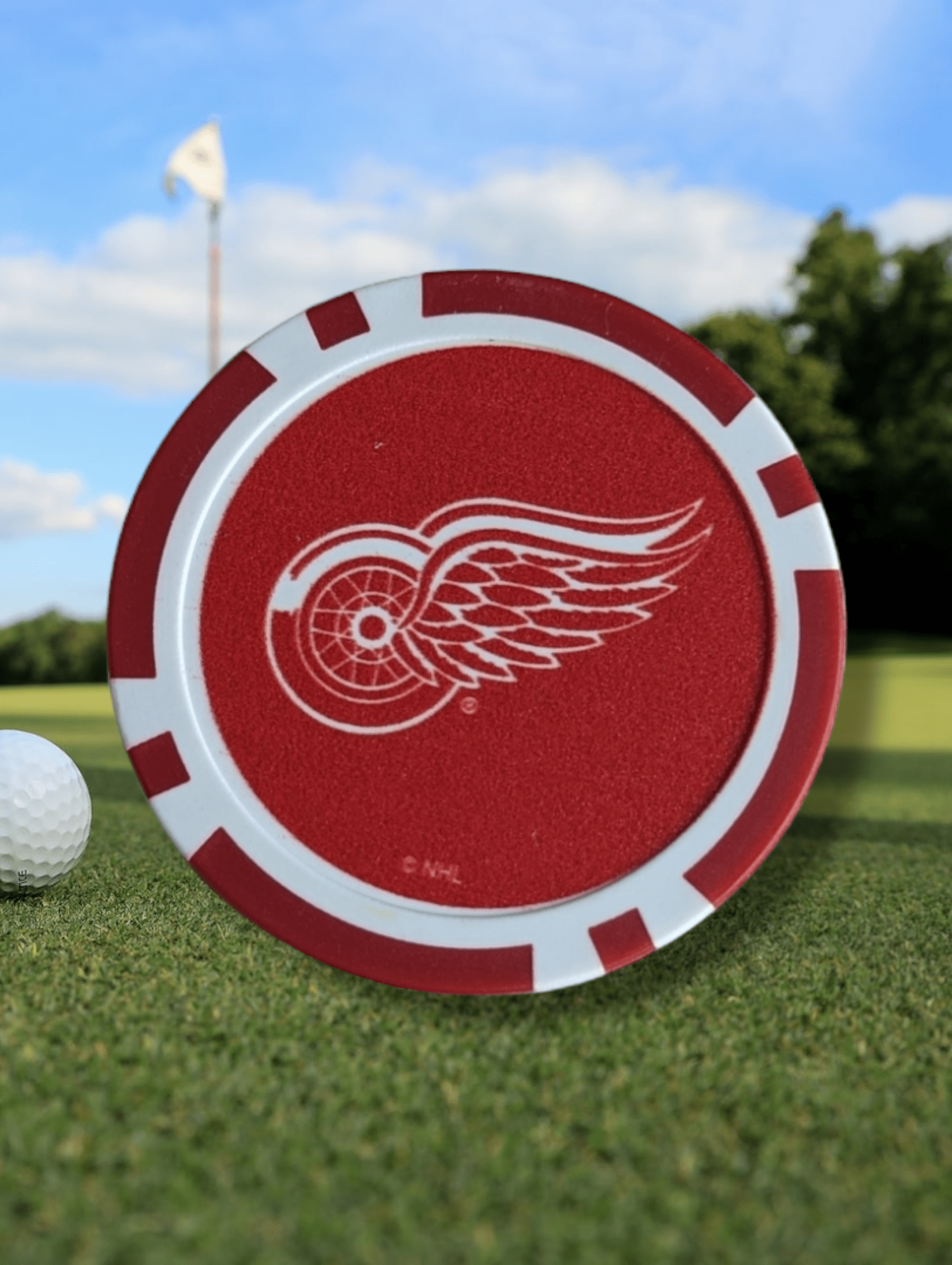 On The Mark Golf Gear Detroit Red Wings Poker Chip Marker Detroit Red Wings | Poker Chip | Golf Ball Marker | NHL