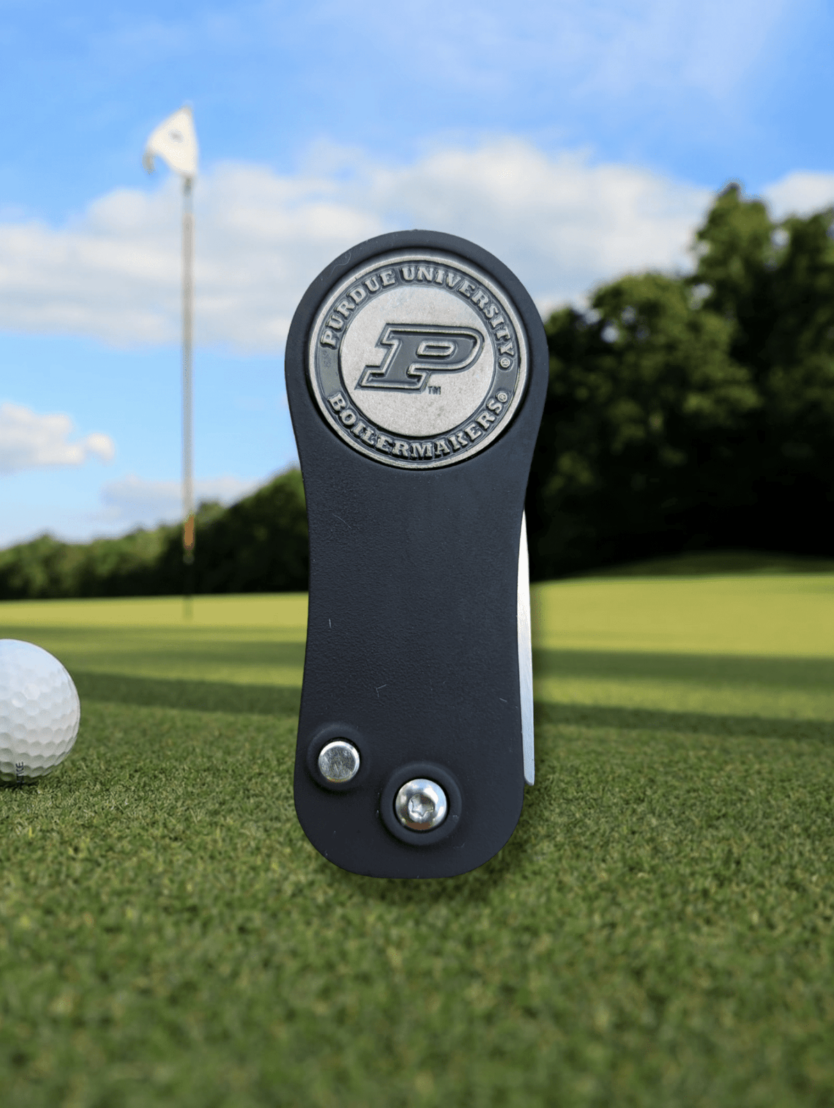 Purdue Boilermakers Ball Mark Repair Tool Golf Gear - Available at Carrot Stick Sports