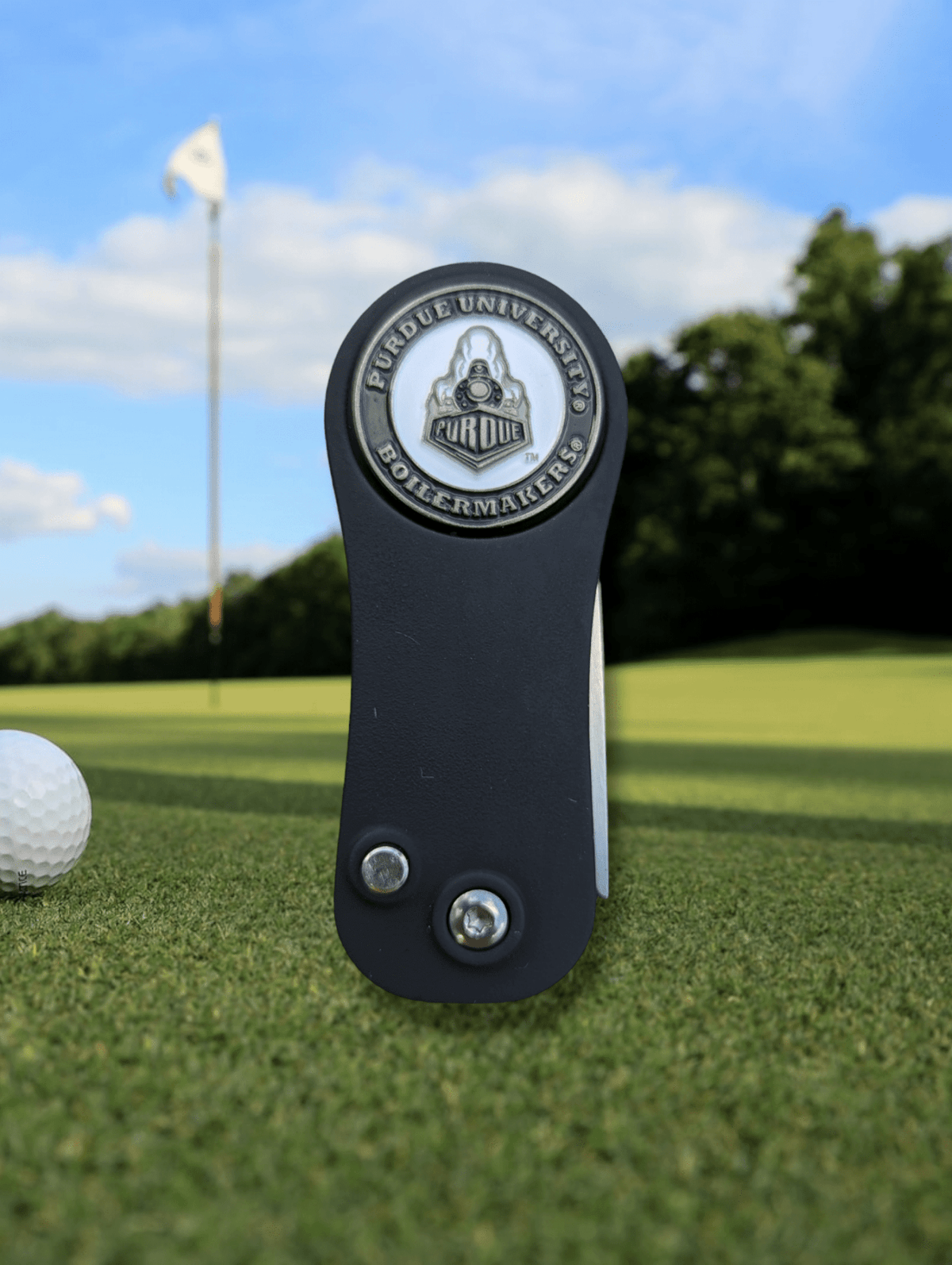 Purdue Boilermakers Ball Mark Repair Tool Golf Gear - Available at Carrot Stick Sports