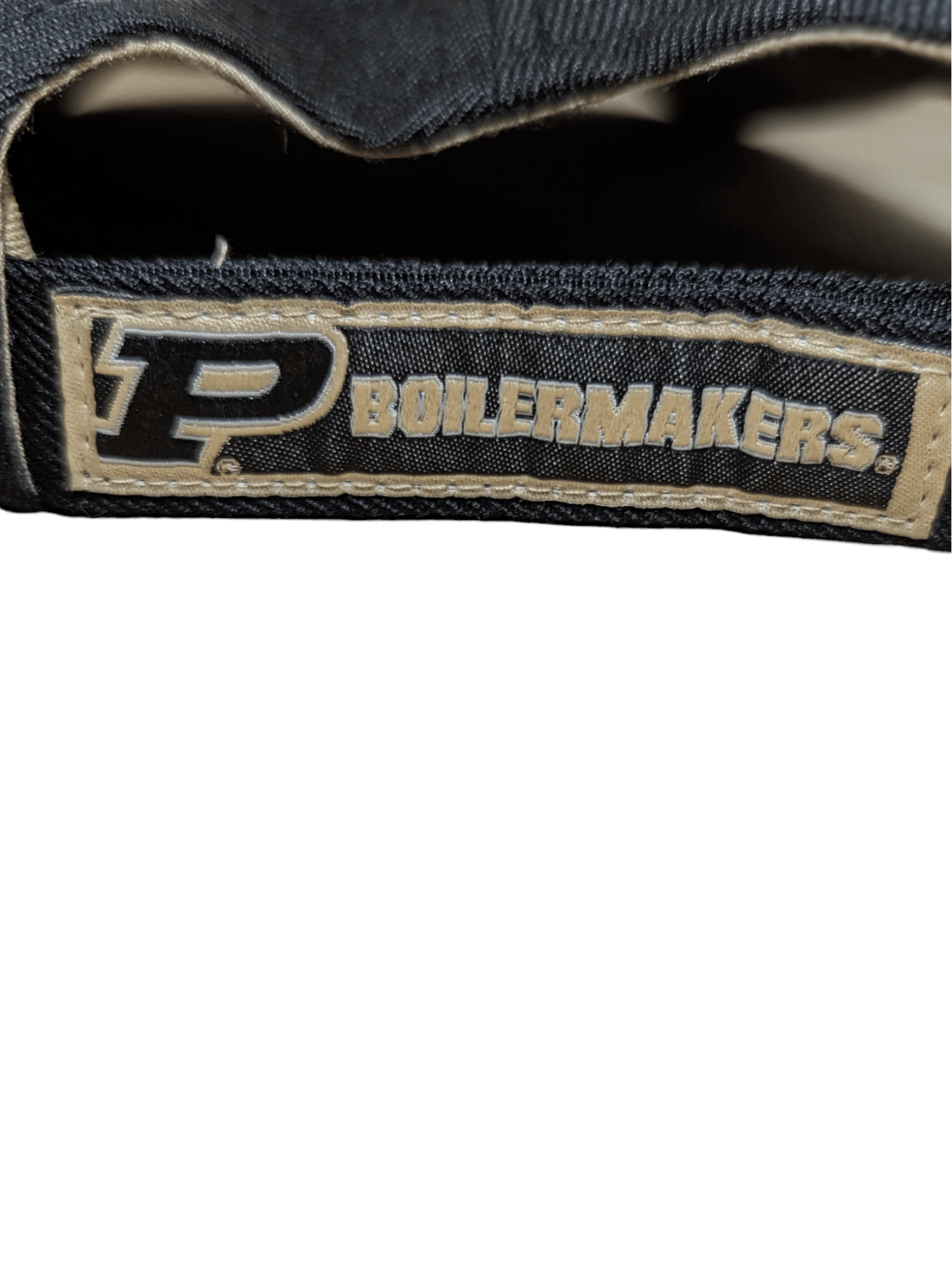 Purdue Boilermakers Black Adjustable Ballcap with Gold Logo Hat - Available at Carrot Stick Sports