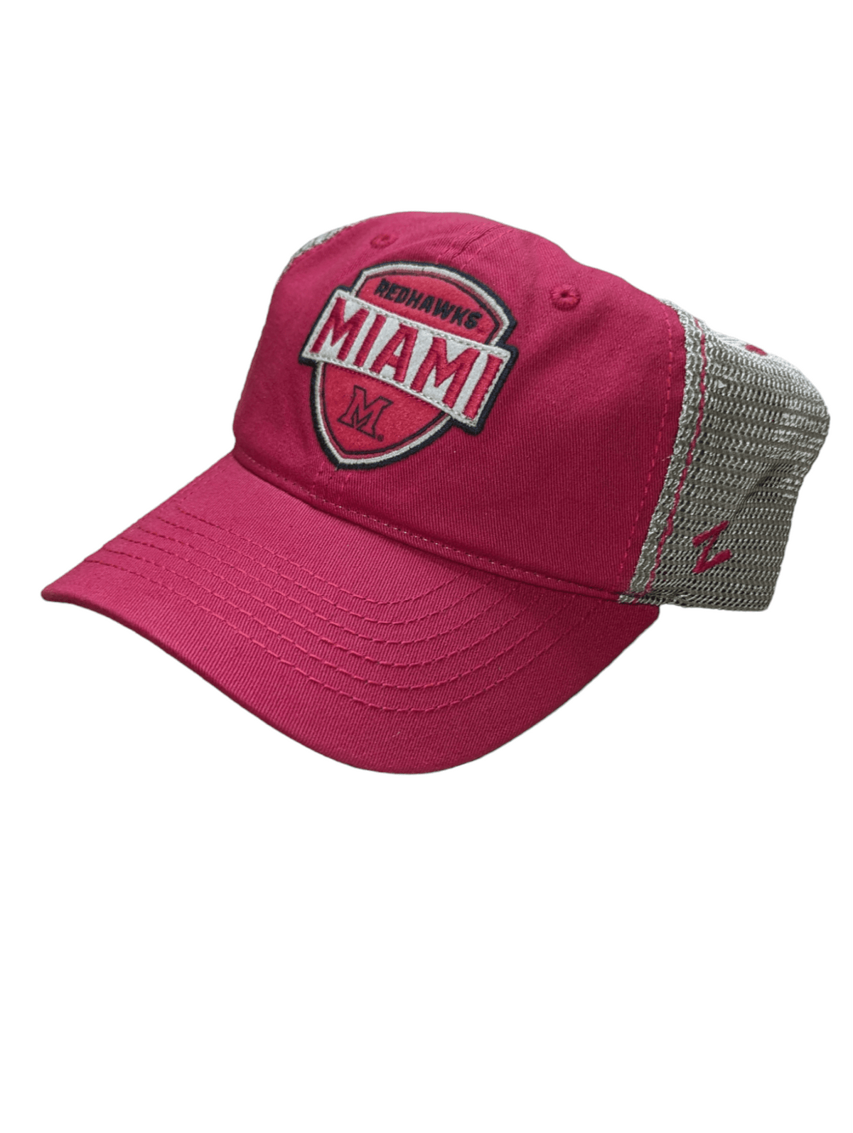 Red Miami Redhawks Mesh Baseball Cap Hat - Available at Carrot Stick Sports