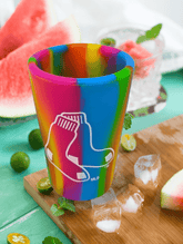 Red Sox Logo Silicone Rainbow Shot Glass Shot Glass - Available at Carrot Stick Sports