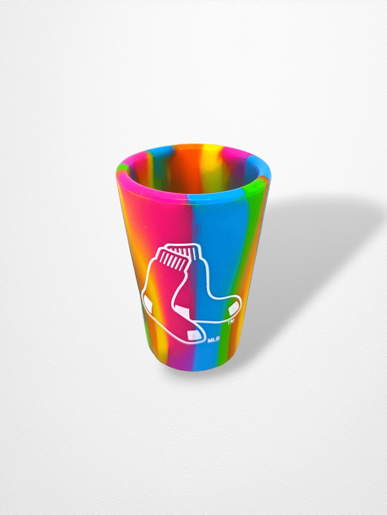 Red Sox Logo Silicone Rainbow Shot Glass Shot Glass - Available at Carrot Stick Sports