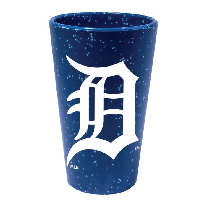 Tiger Blue Silicone Flexi Pint Glass - 16 oz Unbreakable Cup with Olde English D Logo Barware - Available at Carrot Stick Sports