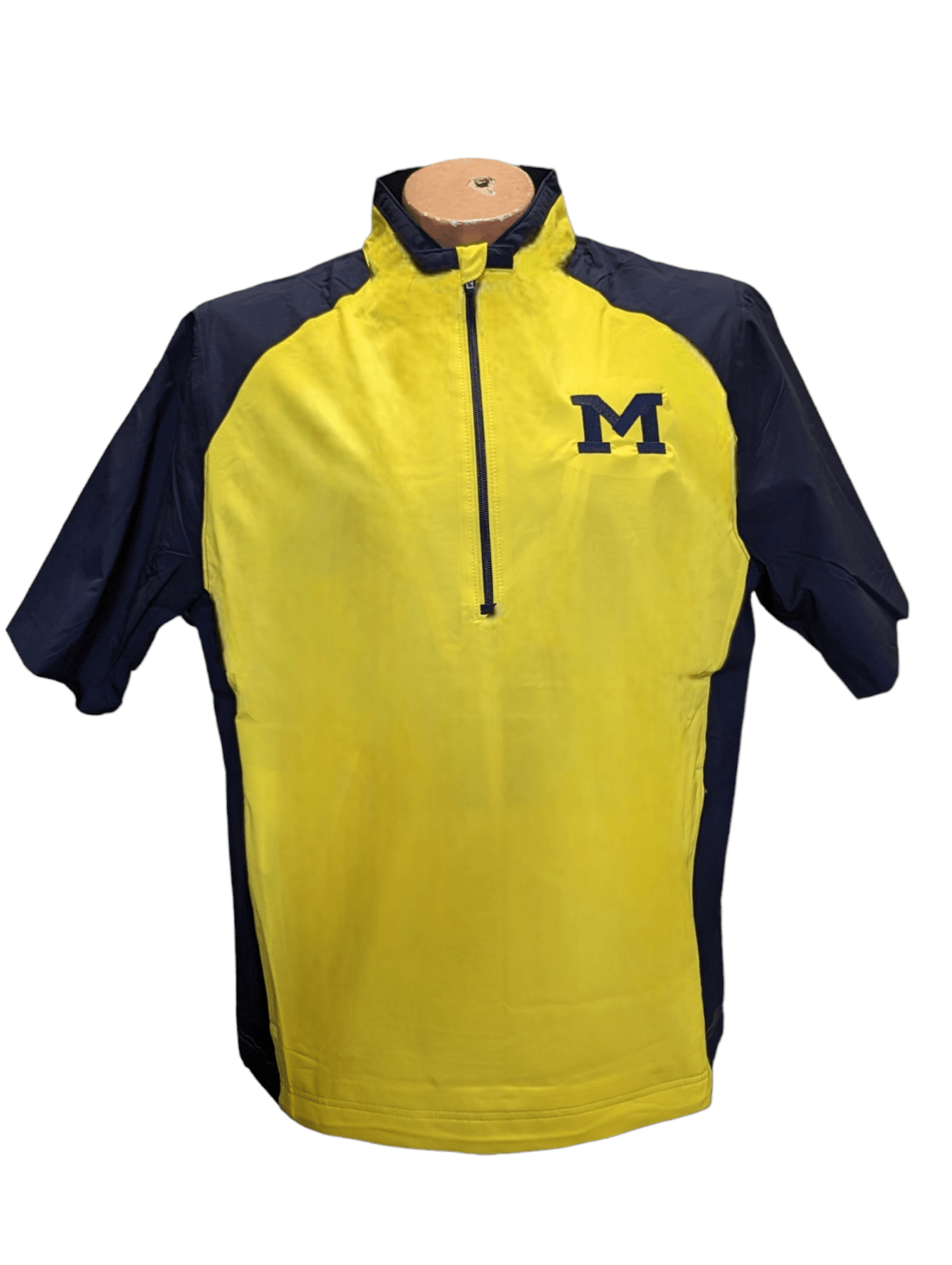 University of Michigan 1/4 Zip Short Sleeve Windbreaker Jacket - Available at Carrot Stick Sports