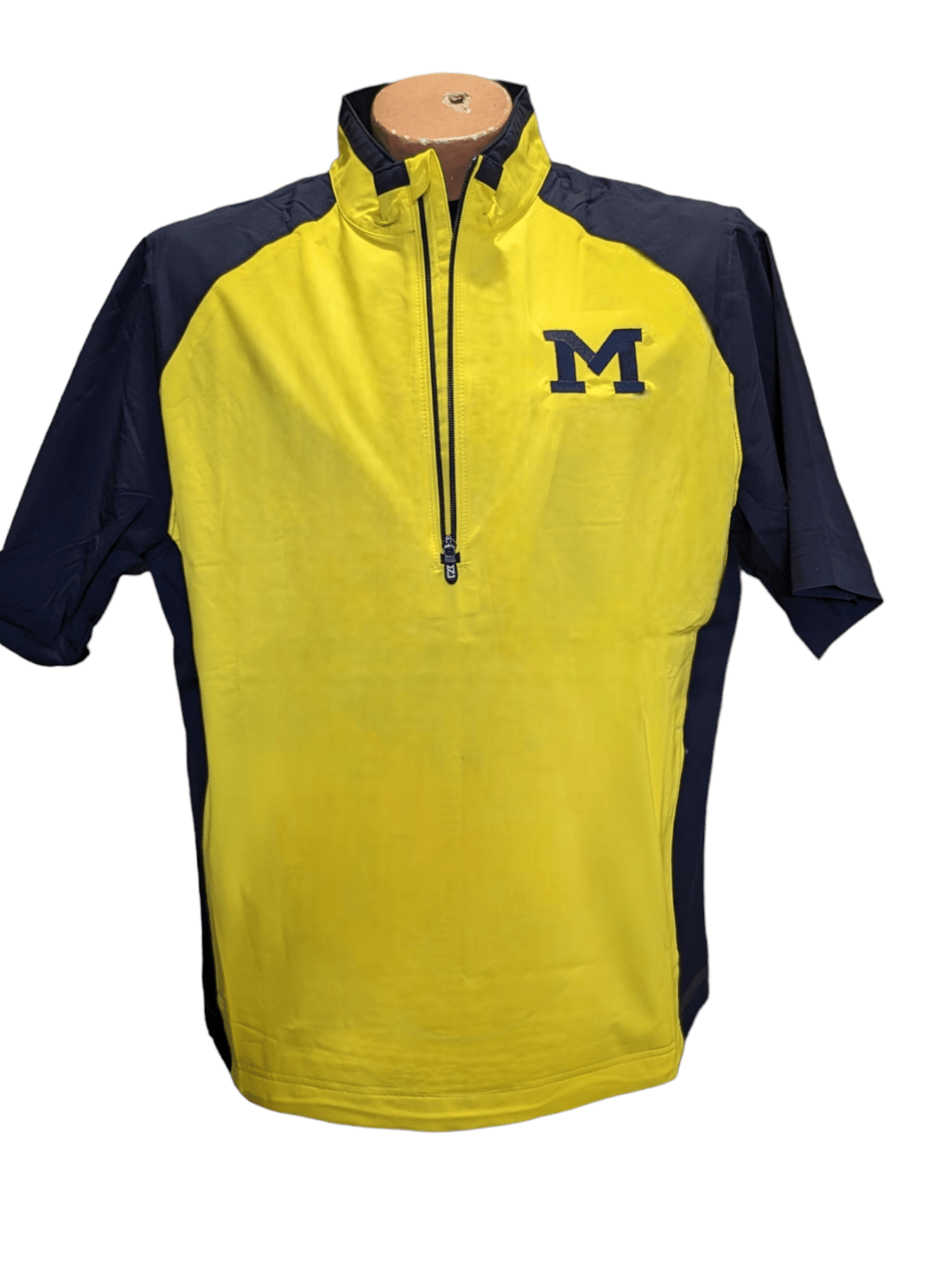 University of Michigan 1/4 Zip Short Sleeve Windbreaker Jacket - Available at Carrot Stick Sports