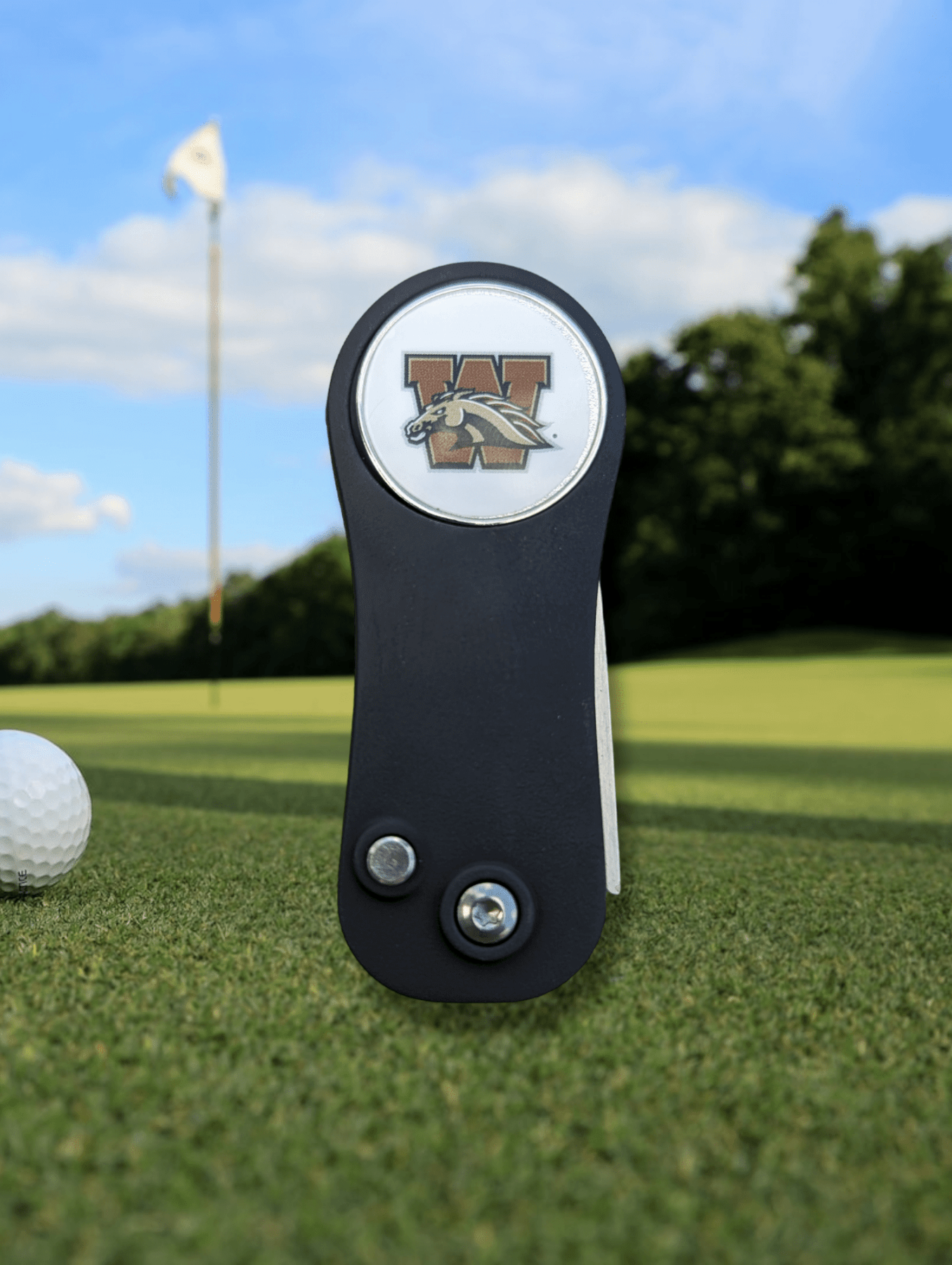 Western Michigan Ball Mark Repair Tool Golf Gear - Available at Carrot Stick Sports