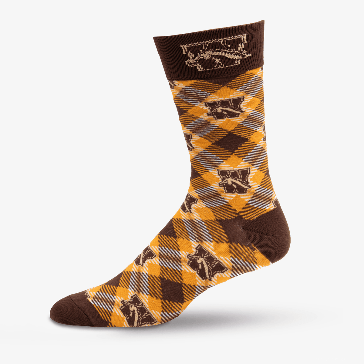 Western Michigan Tartan Socks Socks - Available at Carrot Stick Sports