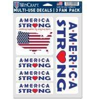 America Strong w/5 Decals Fan Pack Sticker - Available at Carrot Stick Sports
