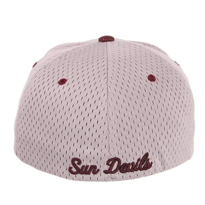 Arizona State Sun Devils FlexFit Baseball Cap with Maroon and Yellow AS Logo Hat - Available at Carrot Stick Sports