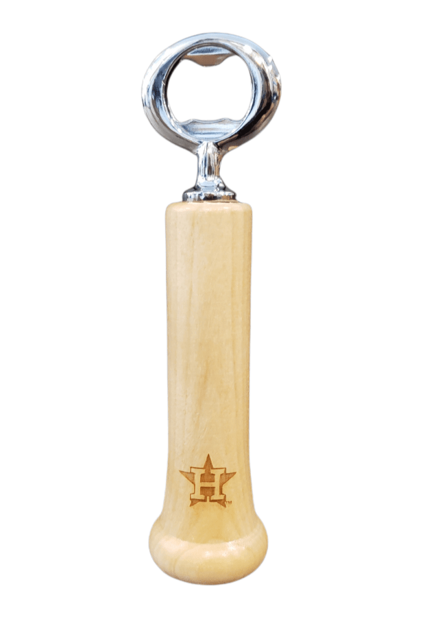 Astros Baseball Bat Handle Beer Bottle Opener with Lone Star and H Logo Bottle Opener - Available at Carrot Stick Sports