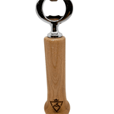 Baseball Bat Handle Birch Bottle Opener with Sport Logo Bottle Opener - Available at Carrot Stick Sports