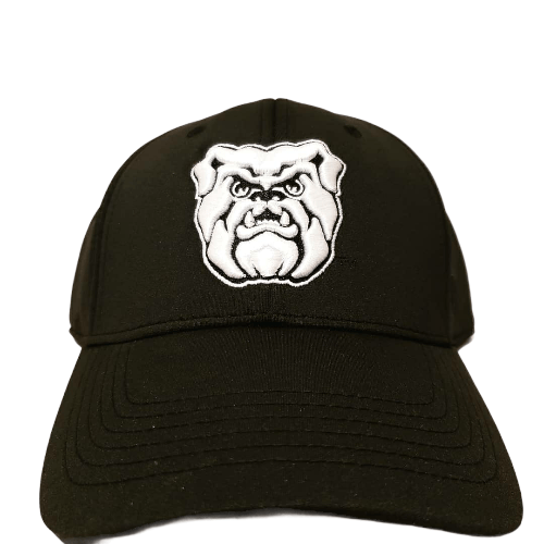 Black Bulldog Stretch Fit Golf Cap Hat - Available at Carrot Stick Sports