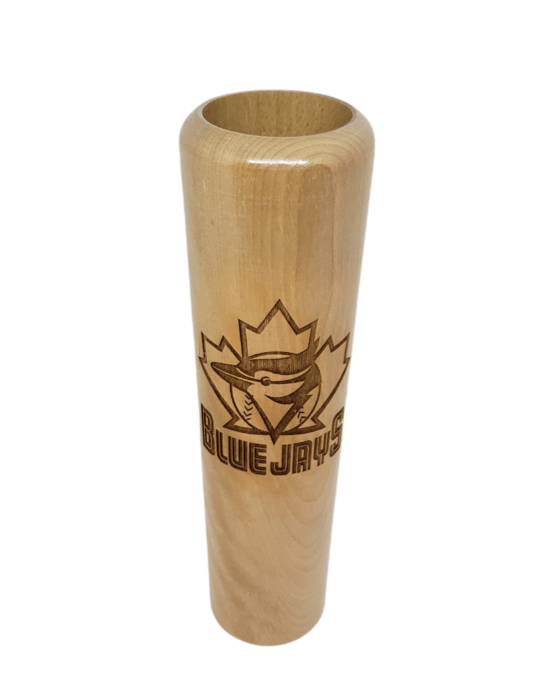 Blue Jays Baseball Bat Beer Mug - Engraved Maple Leaf Logo Beermug - Available at Carrot Stick Sports
