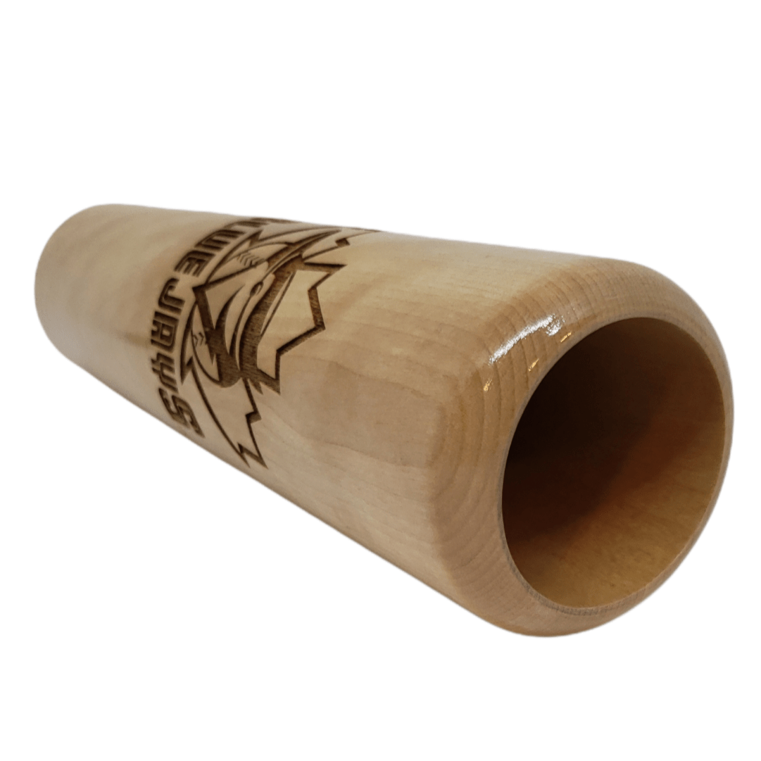 Blue Jays Baseball Bat Beer Mug - Engraved Maple Leaf Logo Beermug - Available at Carrot Stick Sports