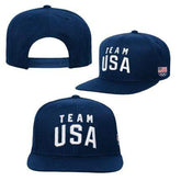 Blue Team USA Olympic Snapback Hat with American Flag Detail Hat - Available at Carrot Stick Sports