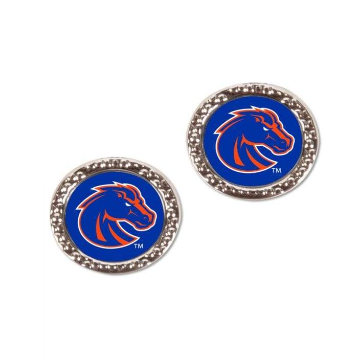 Boise State Broncos Round Earrings Earrings - Available at Carrot Stick Sports