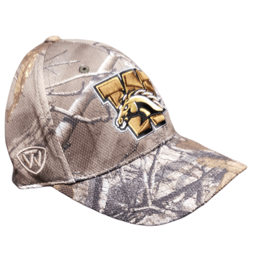 Broncos Camo Stretch Fit Ball Cap - Western Michigan University Hat Hat - Available at Carrot Stick Sports