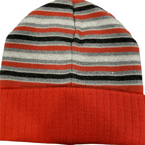 Buckeyes Stripe Knit Beanie Hat Hat - Available at Carrot Stick Sports