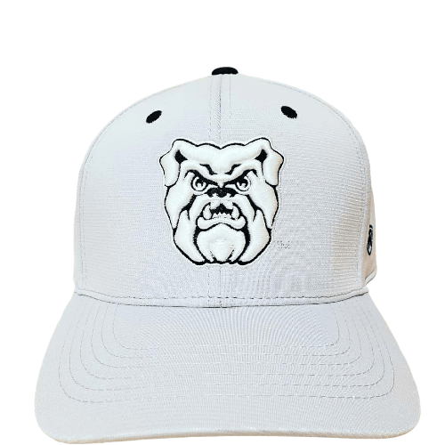 Bulldog Embroidered Grey OneFit Cap Hat - Available at Carrot Stick Sports