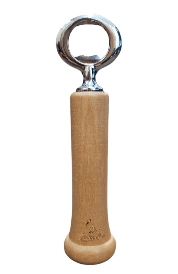 Cardinal Perched Baseball Bat Handle Bottle Opener Bottle Opener - Available at Carrot Stick Sports