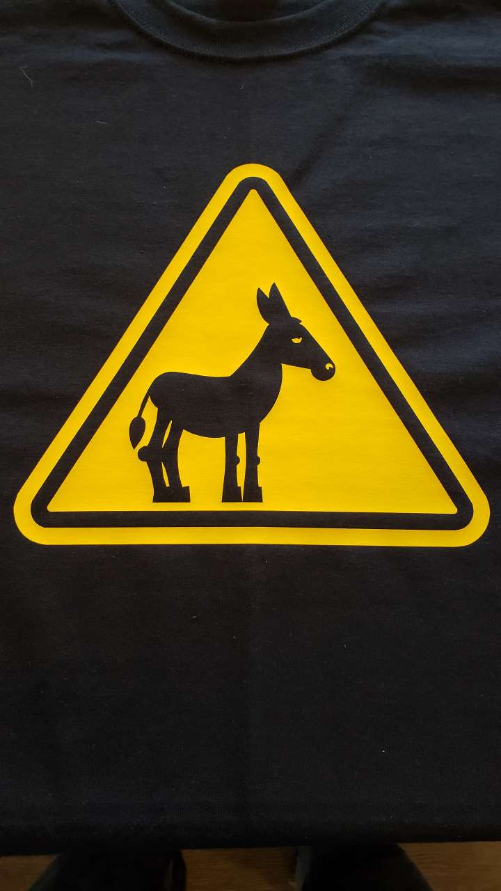 "Caution: Ass" Caution Sign T-Shirt Shirts - Available at Carrot Stick Sports