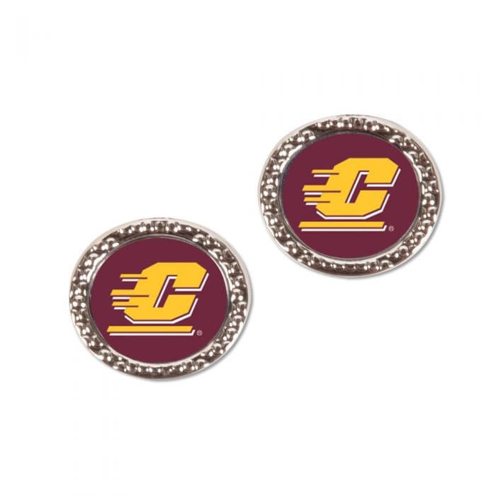 Central Michigan Chippewas Round Earrings Earrings - Available at Carrot Stick Sports