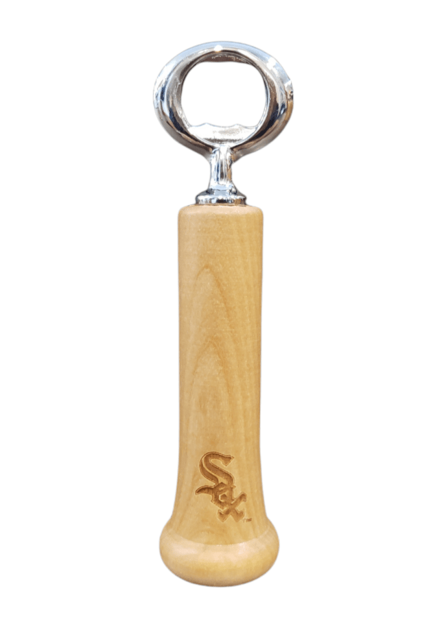 Chicago White Sox Baseball Bat Handle Beer Bottle Opener - MLB Collection Souvenir Bottle Opener - Available at Carrot Stick Sports