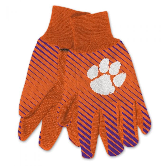 Clemson Tigers Adult Two Tone Gloves Gloves - Available at Carrot Stick Sports