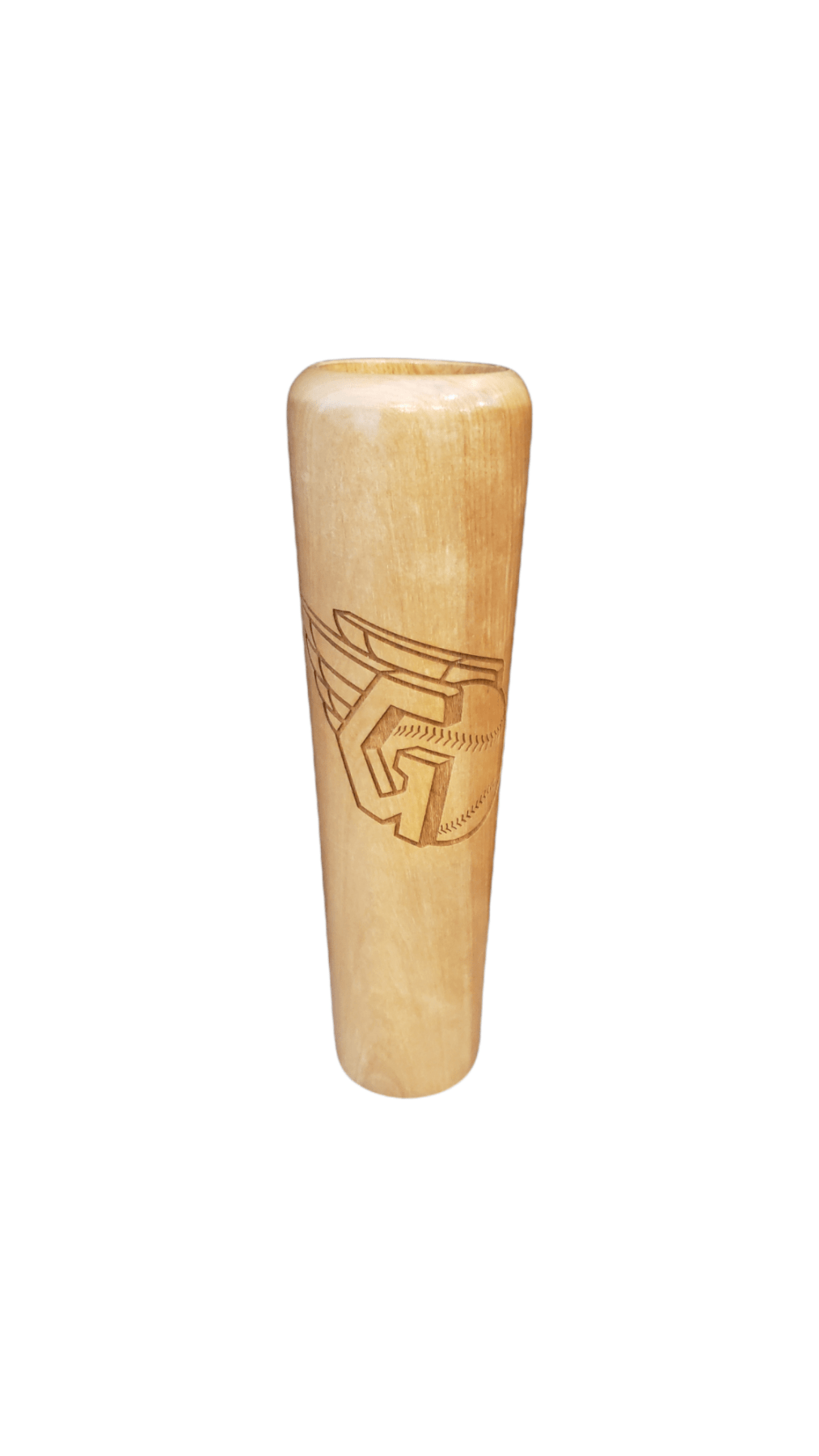 Cleveland Guardians Baseball Bat Beer Mug - Engraved Logo Birch Drinkware Beermug - Available at Carrot Stick Sports
