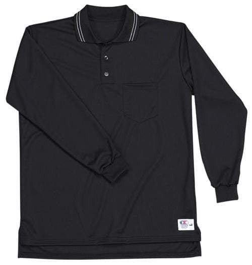 Cliff Keen Long Sleeve Black Umpire Shirt Officiating Supplies - Available at Carrot Stick Sports